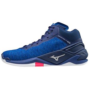 Zapatillas Balonmano Mizuno Wave Stealth Neo Mid Hombre Azules/Rosas/Plateados | Mexico-263095